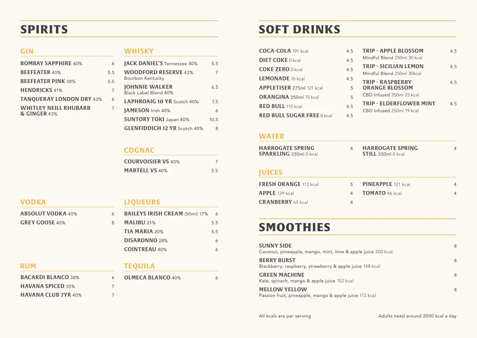 Drinks Menu — page 4 of 5